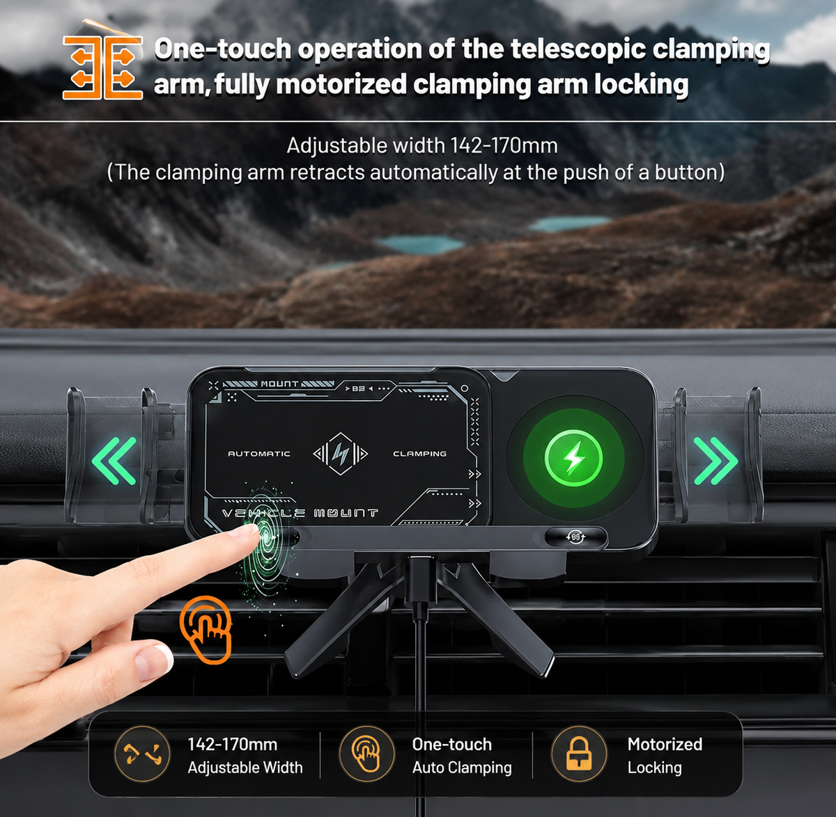 Automatic Motorized Car Phone Holder