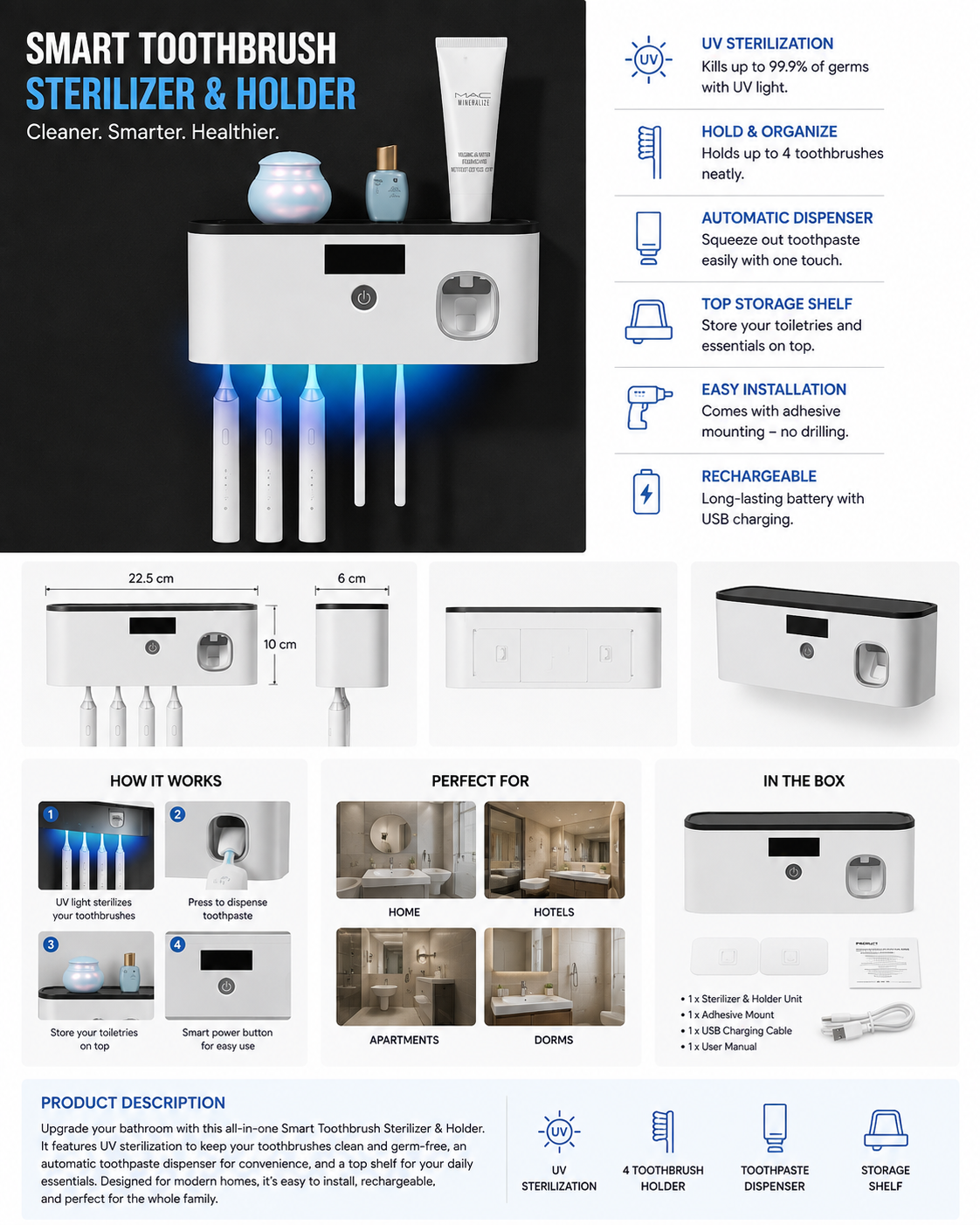 Toothbrush Sterilizer & Holder