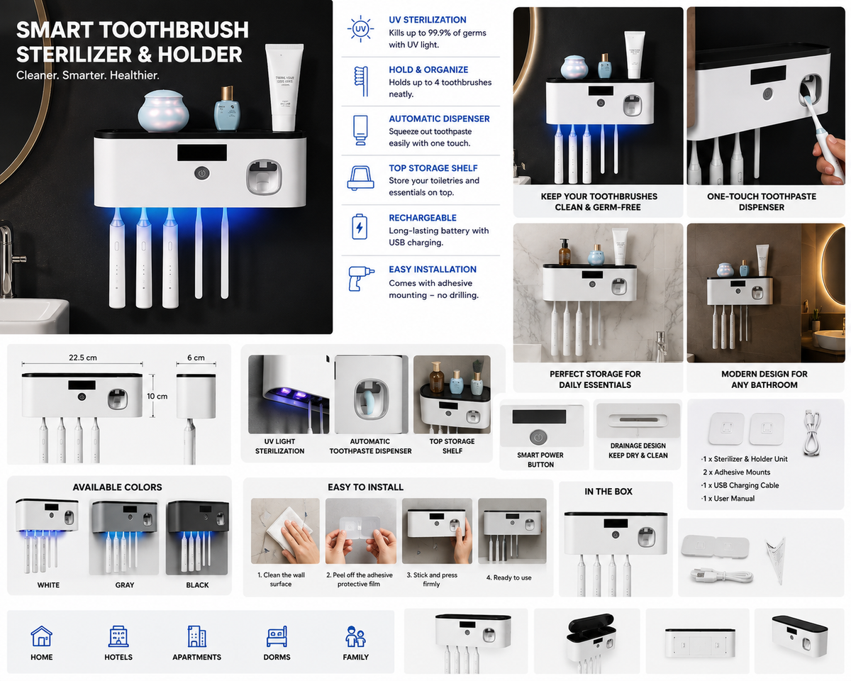 Toothbrush Sterilizer & Holder